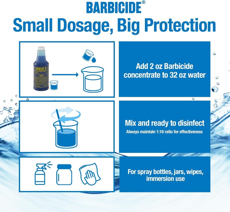 Barbicide Disinfectant Plus, 16 Ounce - Germicidal and Antibacterial Cleaning Solution - Image 4